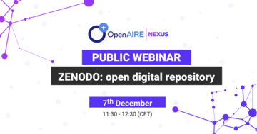 Stire 10 noiembrie 2022 OpenAIRE webinar Zenodo