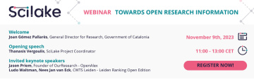 Stire 1 noiembrie 2023 webinar openaire