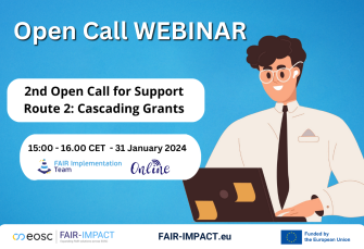 Stire 26 ianuarie 2024 FAIR IMPACT open call route 2 support